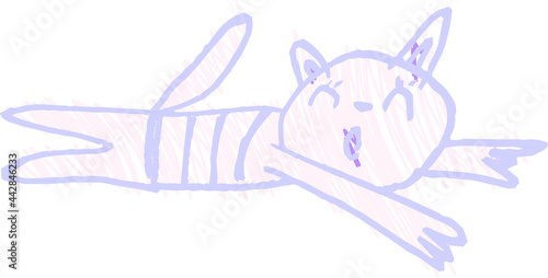 子供が描いたかわいい猫の落書き
