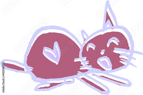 子供が描いたかわいい猫の落書き