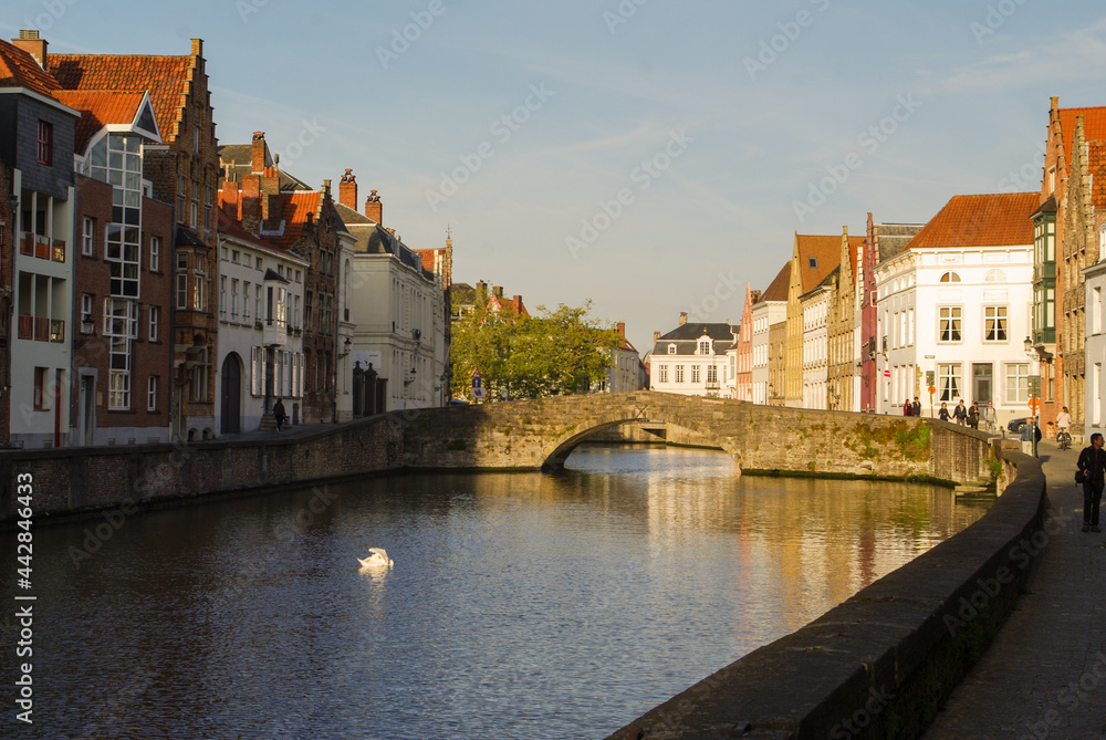 Obraz premium Holidays in Belgium. Discovering Bruges