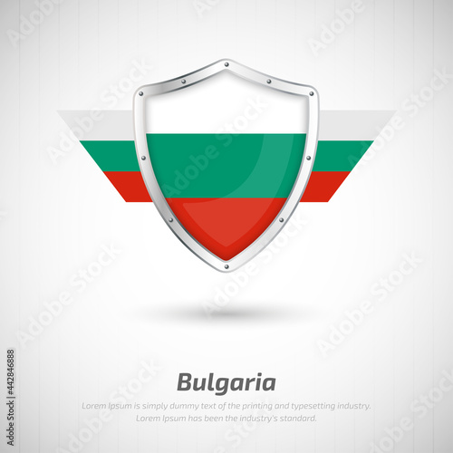 Elegant glossy shield for Bulgaria country with happy independence day greeting background Free Download Elegant glossy shield for Bulgaria country with happy independence day greeting background - GFXLoad
