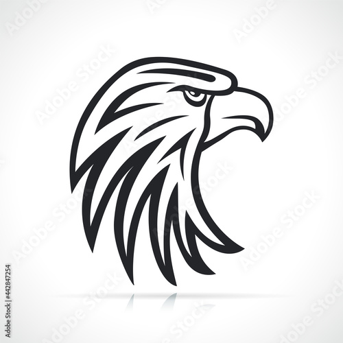 eagle head black and white