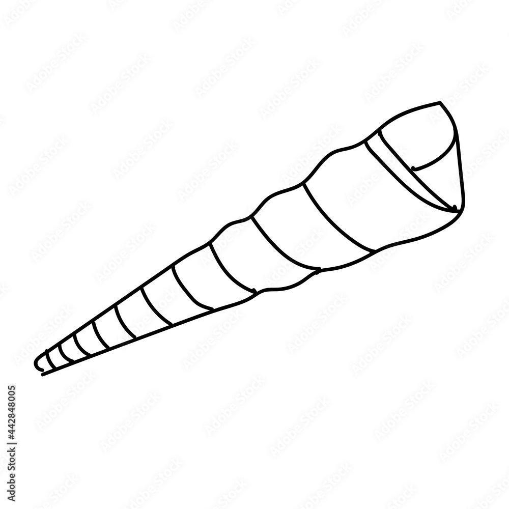 Seashell vector illustration isolated on white background Seashell vector illustration isolated on white background