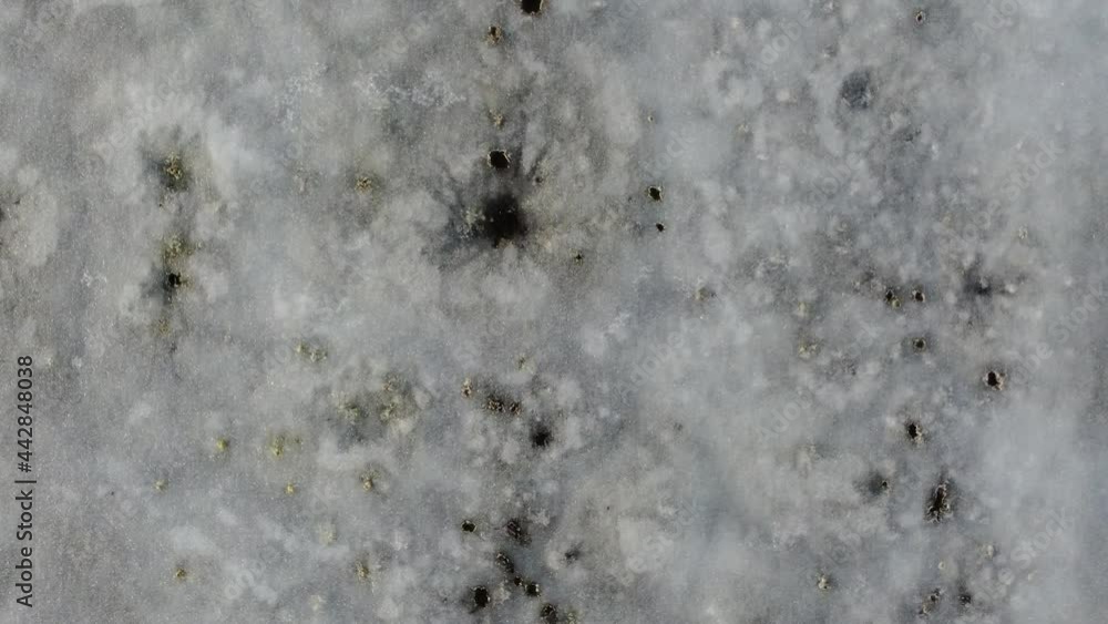 majestic shapes on winter ice looking alien, aerial overview majestic shapes on winter ice looking alien, aerial overview