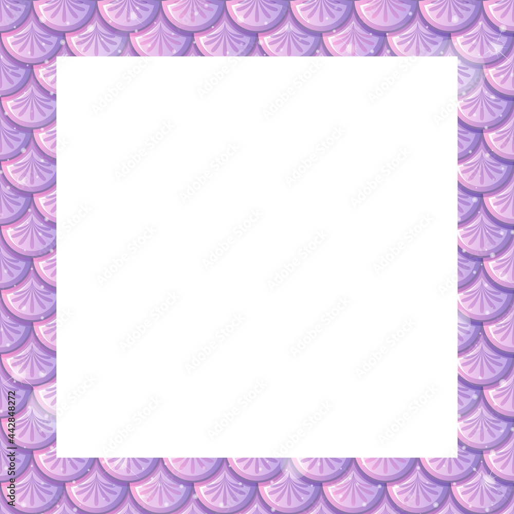 Blank pastel purple fish scales frame template Blank pastel purple fish scales frame template
