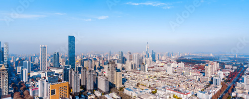 Nanjing City Skyline Scenery, Jiangsu, China