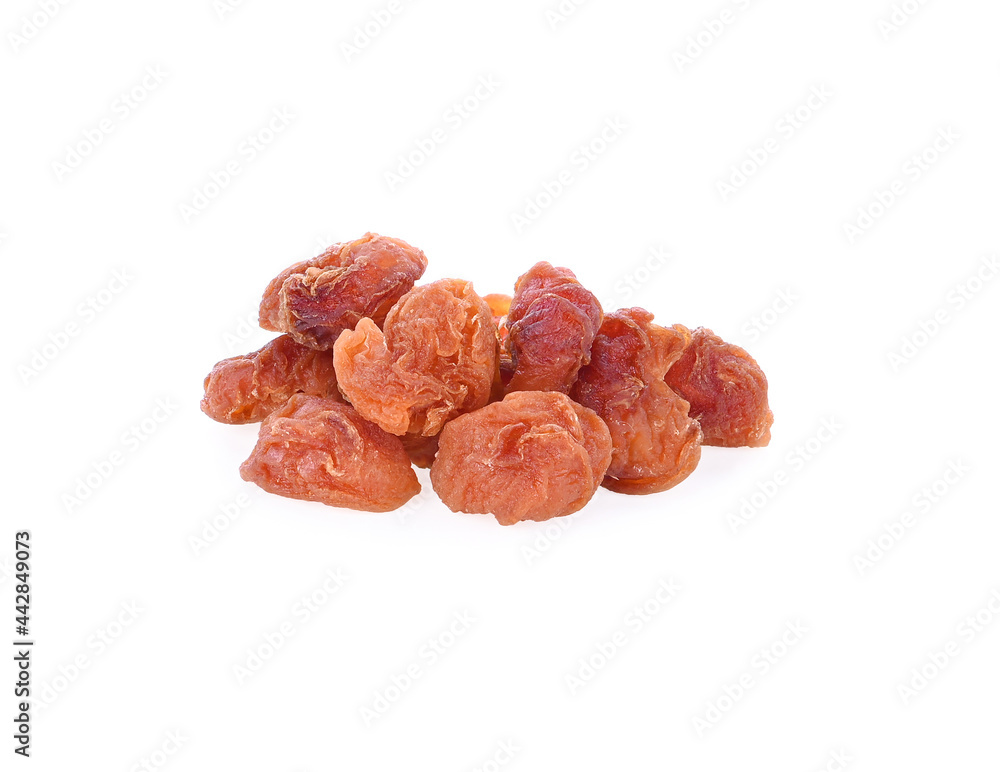 Dried longan isolated on white background Dried longan isolated on white background