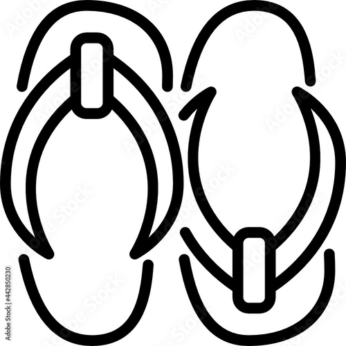 flip flop outline icon