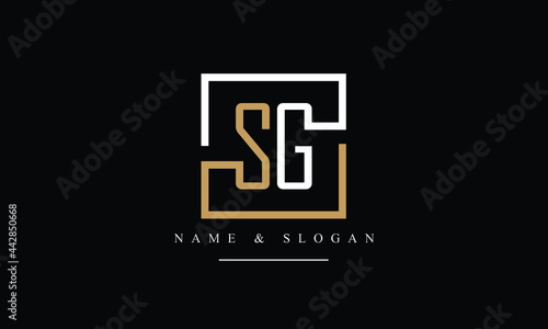 SG, GS, S, G abstract letters logo monogram
