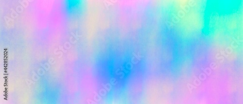 Unicorn galaxy pattern. Pastel cloud and sky with glitter. Cute bright paint like candy background theme. Concept to montage or present your product, for women, girls in princess style