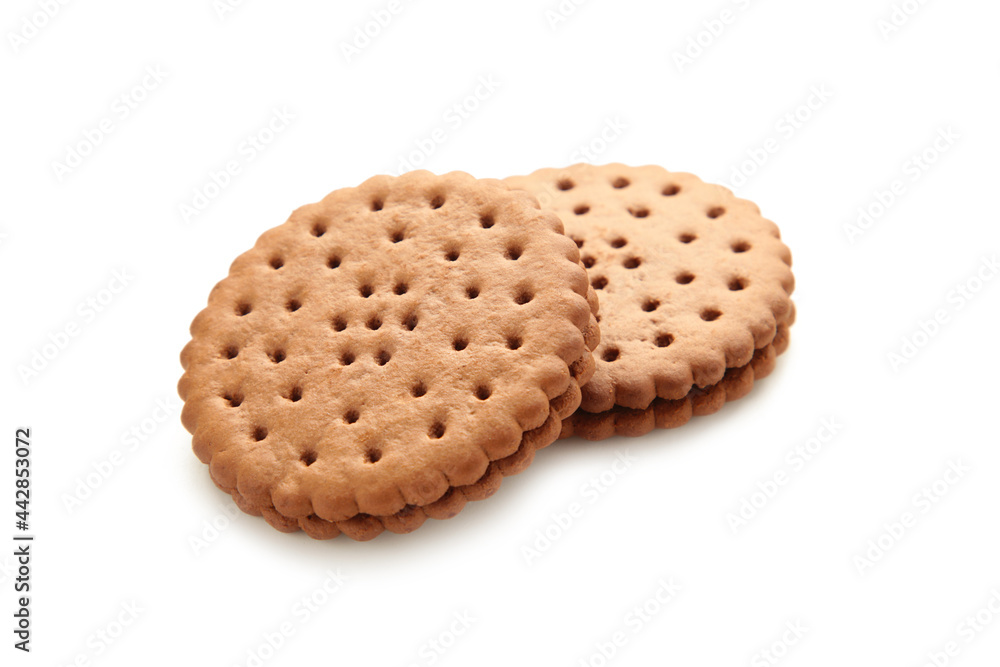 Chocolate chip cookie isolated on white background Chocolate chip cookie isolated on white background