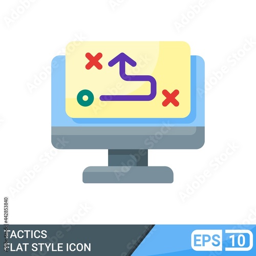 Strategy flat icon isolated on white background. EPS 10