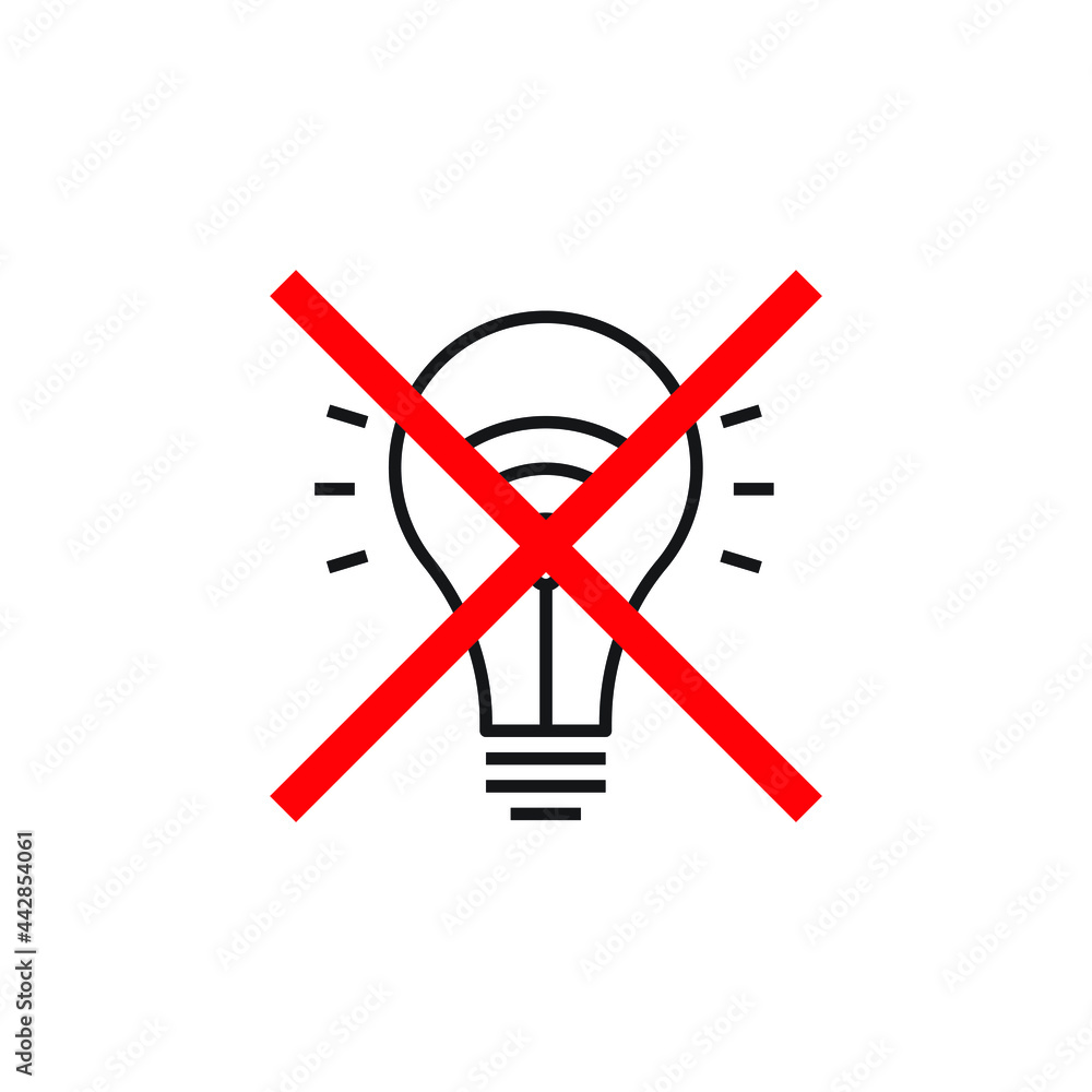 No lamp icon design vector illustration No lamp icon design vector illustration