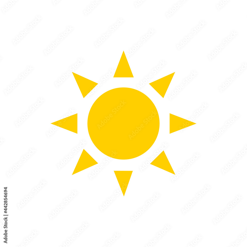 Sun icon on white background. Sun icon on white background.