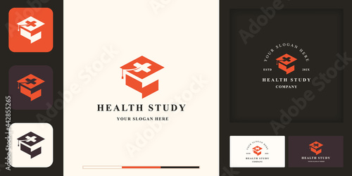 health education logo and business card