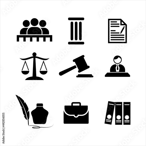 Law icon vector design template

