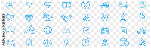 Insurance icon set vector illustration.