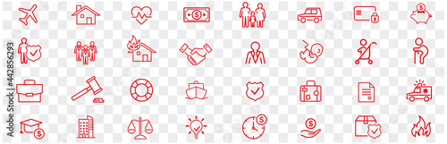 Insurance icon set vector illustration.