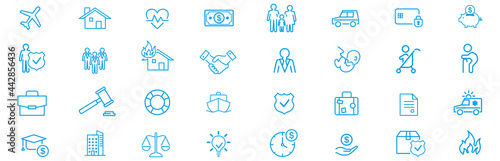 Insurance icon set vector illustration.
