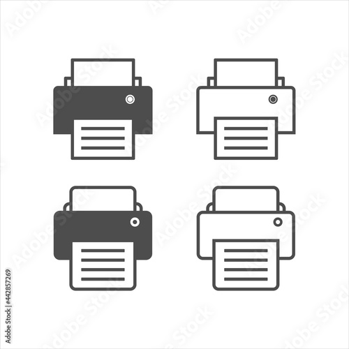 Print icon logo template vector