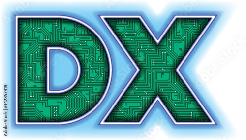 DX　デジタルのイメージロゴ