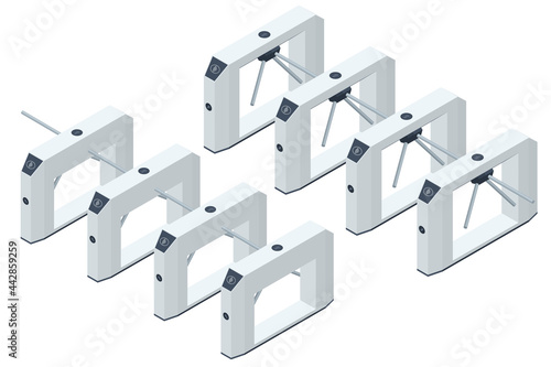 Isometric Turnstile. Access control equipment. Magnetic card access turnstiles. Electronic turnstile. Automatic checkpoint. Building security