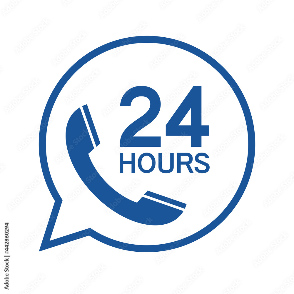 Call center 24 hours inside bubble speech icon, Operator customer support symbol, Help center, Technical social support, All day business and service, Vector design illustration Call center 24 hours inside bubble speech icon, Operator customer support symbol, Help center, Technical social support, All day business and service, Vector design illustration