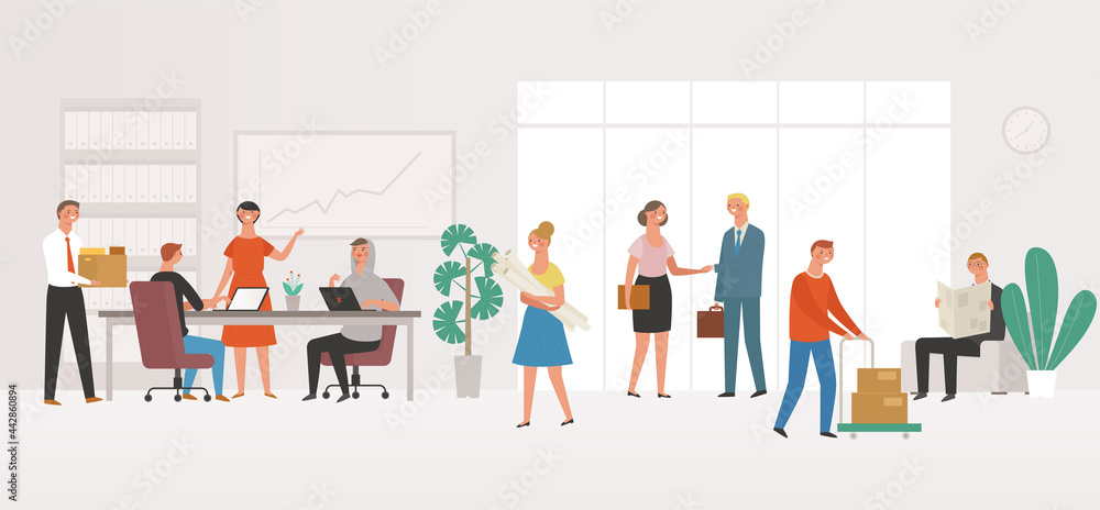 Many people in the company. vector design illustrations. Many people in the company. vector design illustrations.