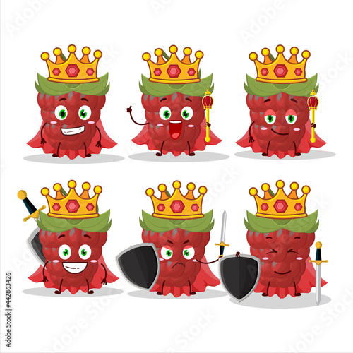 A Charismatic King raspberry cartoon character wearing a gold crown