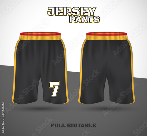 Basketball sports short template clothing. Basketball jersey shorts. vector t-shirt.