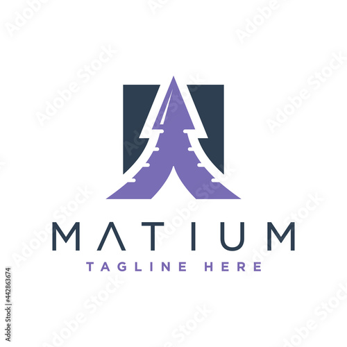financial business logo with letter A
