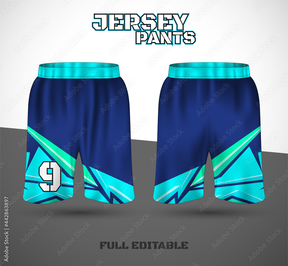 Basketball sports short template clothing. Basketball jersey shorts. vector  t-shirt. Stock Vector