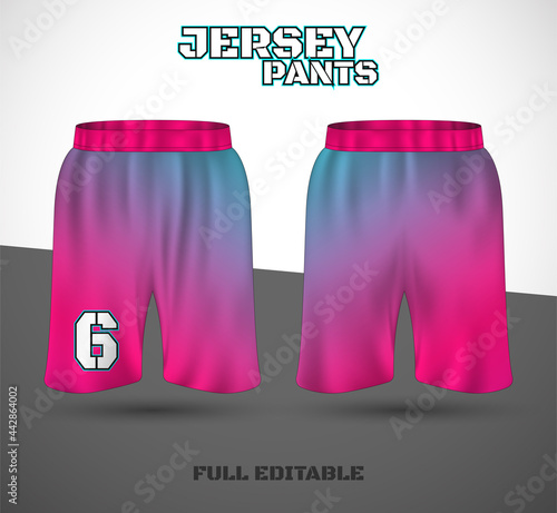 Basketball sports short template clothing. Basketball jersey shorts. vector t-shirt.