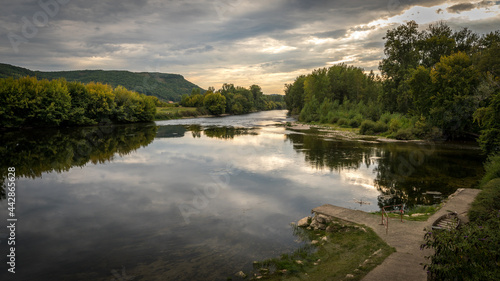 Dordogne river in Beynac and Cazenac in France
