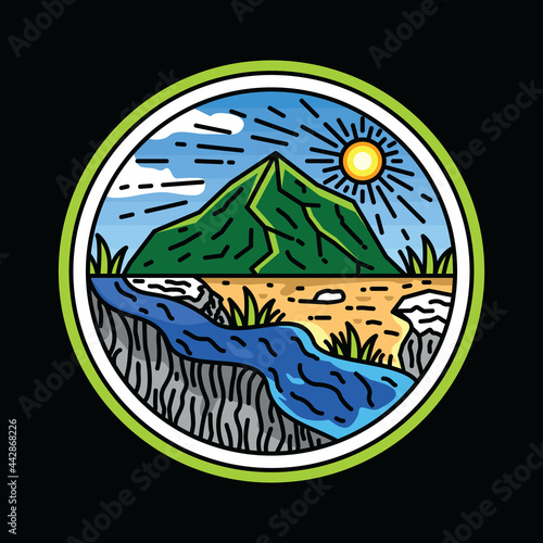 Mountain Landscape. Abstract  emblems  design  concepts  logos  logotype  elements