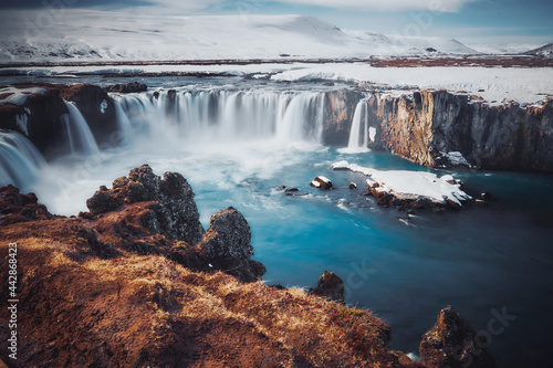 The Landscape of Godafoss Waterfall, Iceland