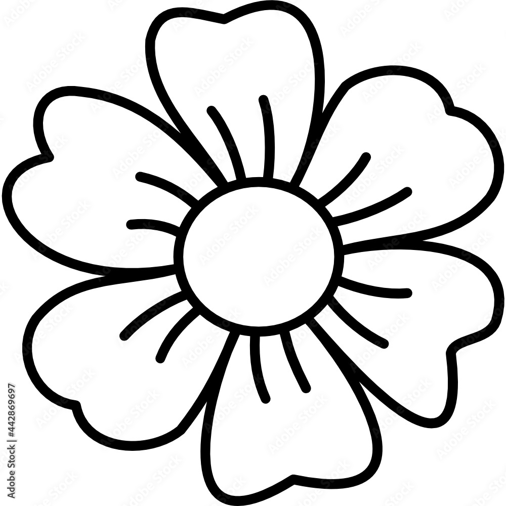 flower outline icon flower outline icon