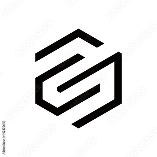 creative simple logo initial cs