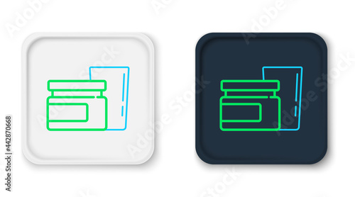 Line Baby food icon isolated on white background. Colorful outline concept. Vector