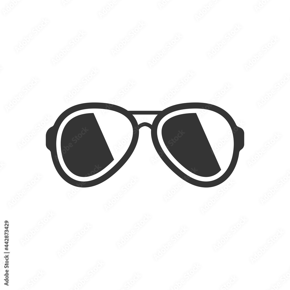 Glasses Icon Design Graphic Template Isolated Glasses Icon Design Graphic Template Isolated