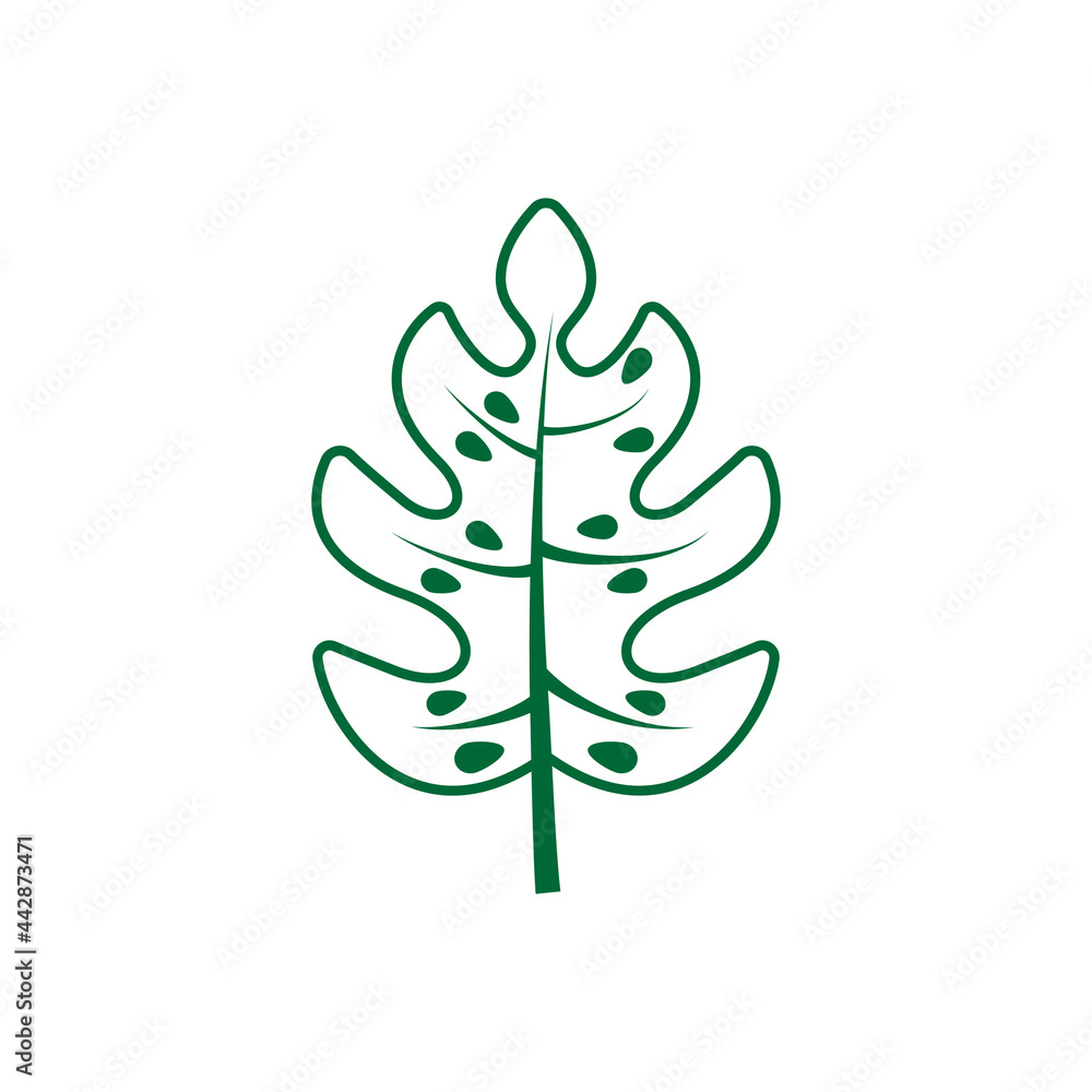 Palm Leaf Icon Design Graphic Template Isolated Palm Leaf Icon Design Graphic Template Isolated