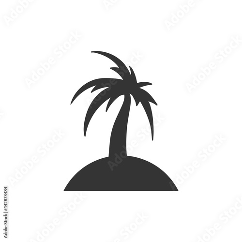 Palm Tree Icon Design Graphic Template Isolated