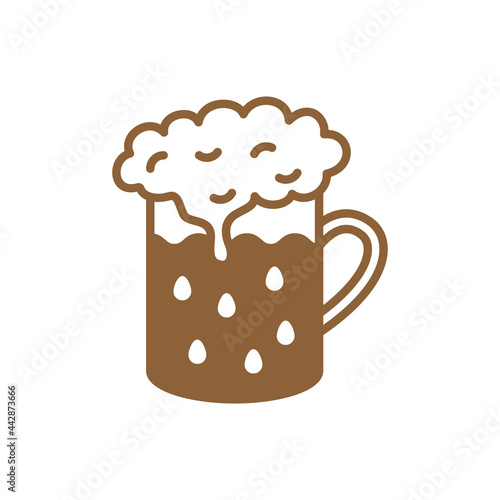 Beer Icon Design Graphic Template Isolated