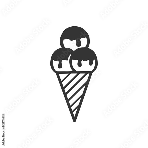 Ice Cream Cone Icon Graphic Design Template Isolated