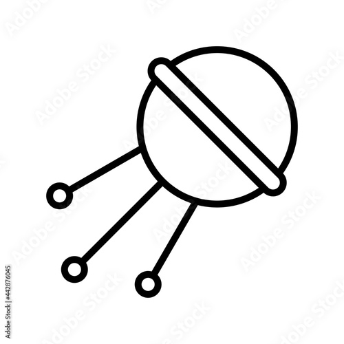 Sputnik Outline Vector Icon Design