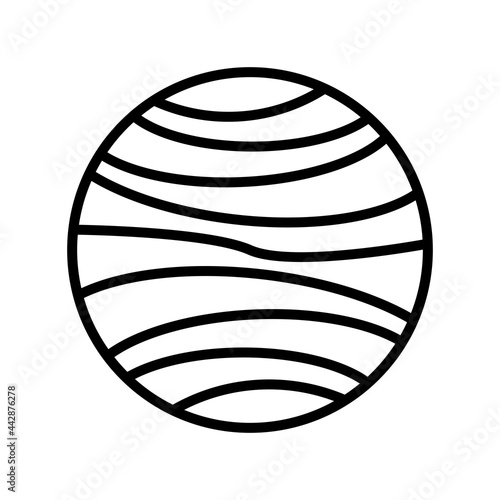  Uranus Outline Vector Icon Design