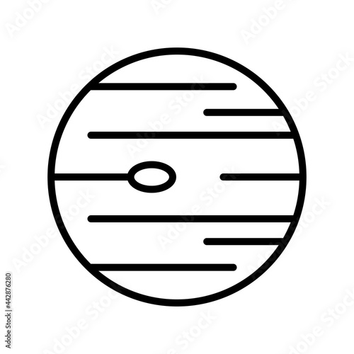Neptune Outline Vector Icon Design