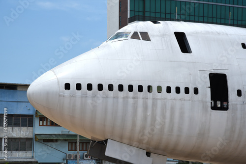 verschrotteter Jumbo Jet, 747 in Thailand