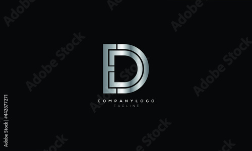 ED DE E AND D Abstract initial monogram letter alphabet logo design