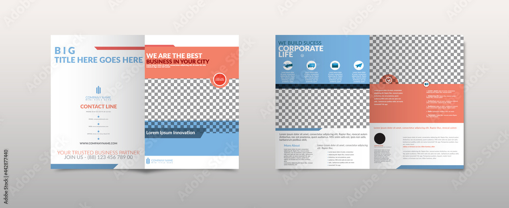 Corporate Bi-fold brochure template Corporate Bi-fold brochure template