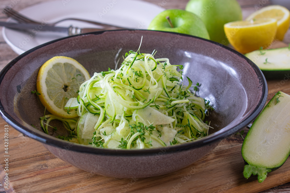 Salad with apples and zucchini Salad with apples and zucchini